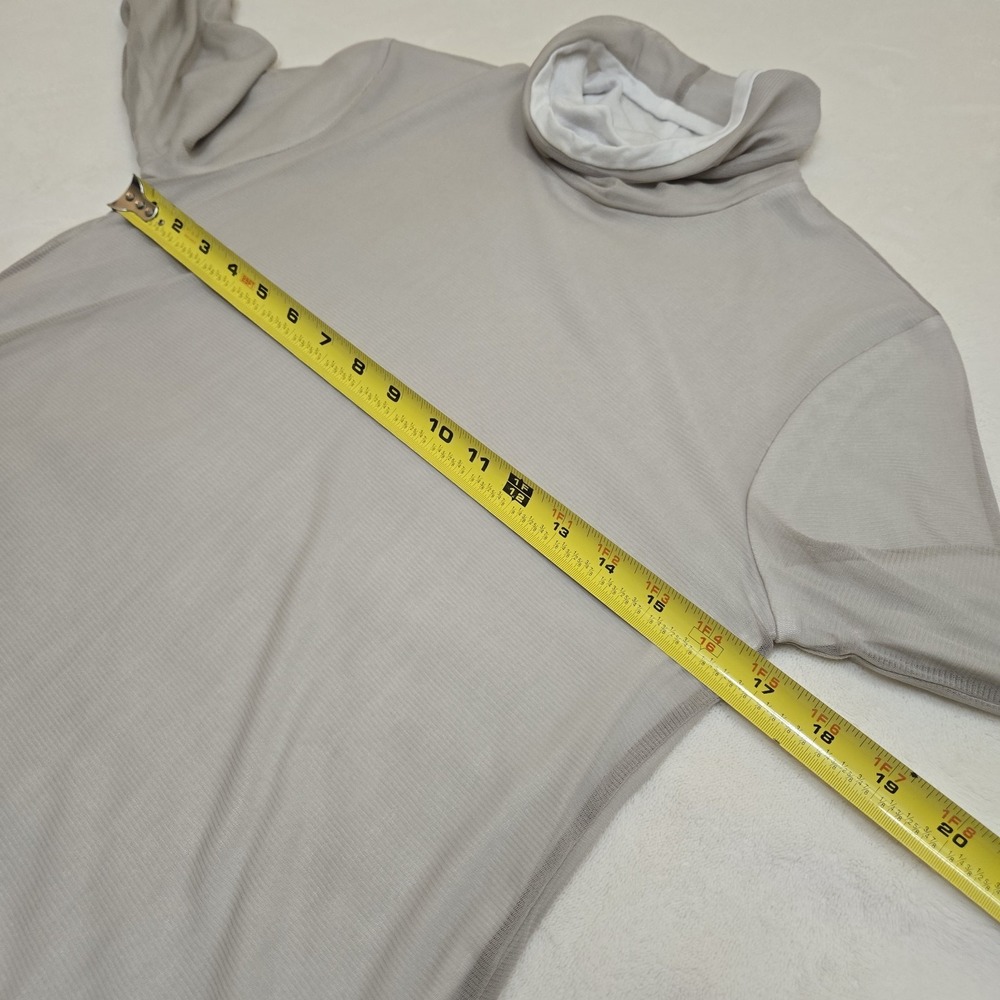 S Max Mara Turtleneck Long Sleeve Double Layer Mesh Beige Classic Casual Medium - Picture 10 of 14